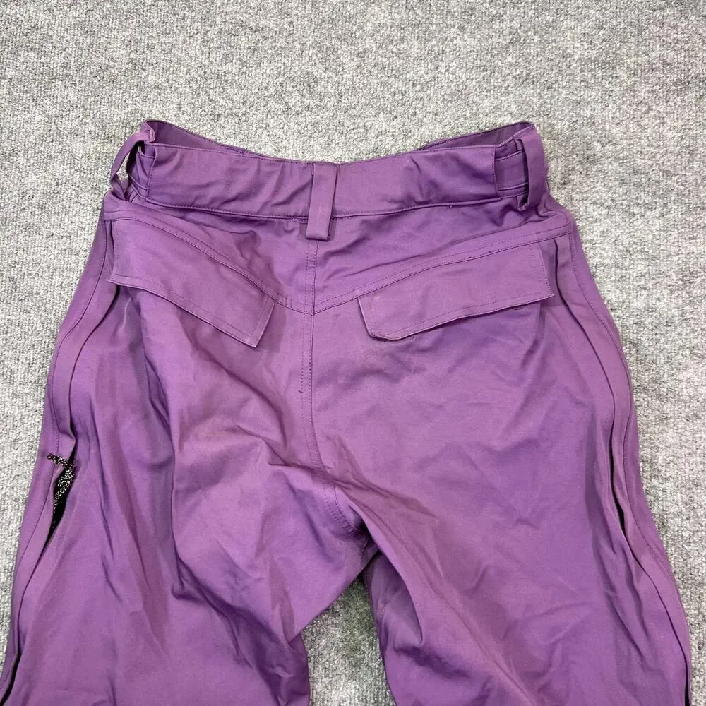 Flylow Snow Pants Womens Medium Purple Waterproof Ski Snowboard Zip Pockets - Picture 8 of 16